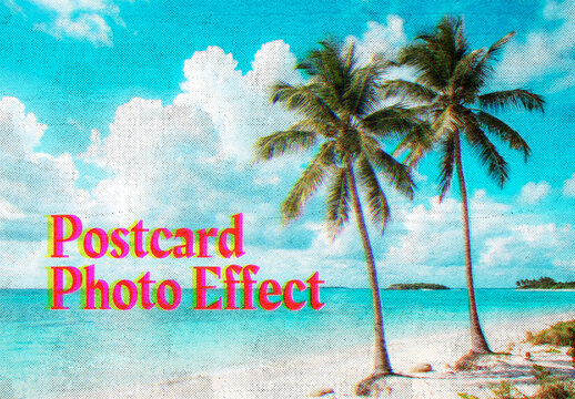 Postcard Print Photo Effect