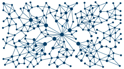 Obraz premium Abstract network of interconnected nodes and lines representing data connections and communication pathways
