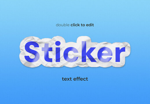 Sticker Text Effect