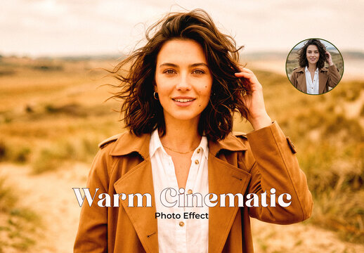 Warm Cinematic Photo Effect