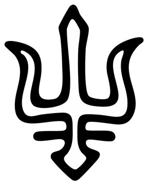Ukrainian Tryzub Emblem Vector Illustration