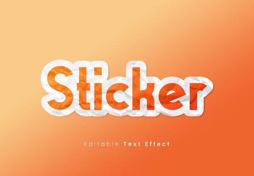 Sticker Text Effect