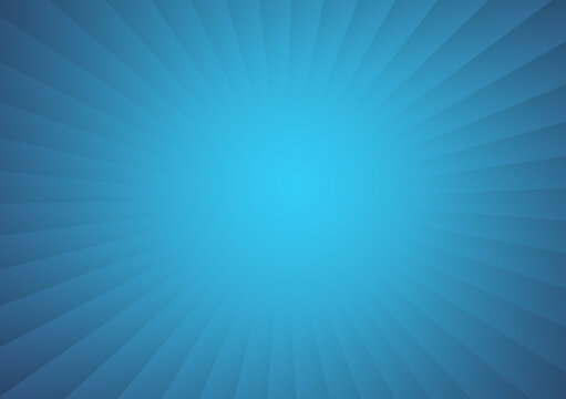 Lines running from the center outward on a blue color gradient background for use with design layouts 