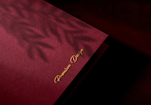 Luxury Gold Foil Stamping Logo & Text Effect