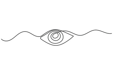 Obraz premium Eye One Line Art Continuous Line Drawing Minimal Outline Vector