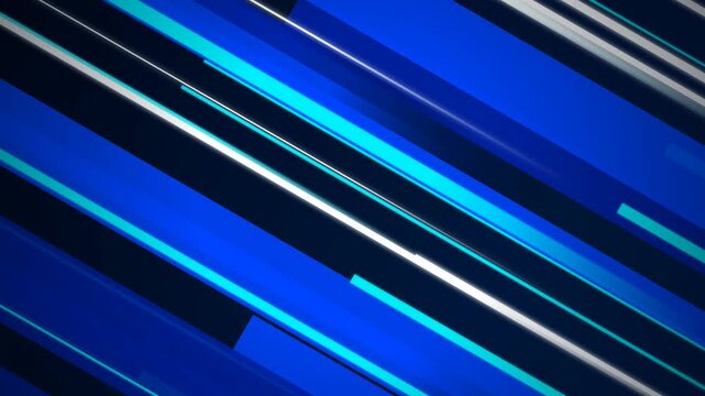 Vibrant blue and silver lines intersect diagonally
