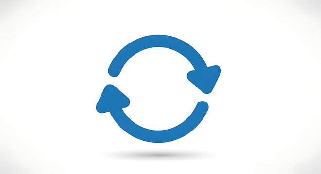 Circular arrow icon for refresh or recycle concept