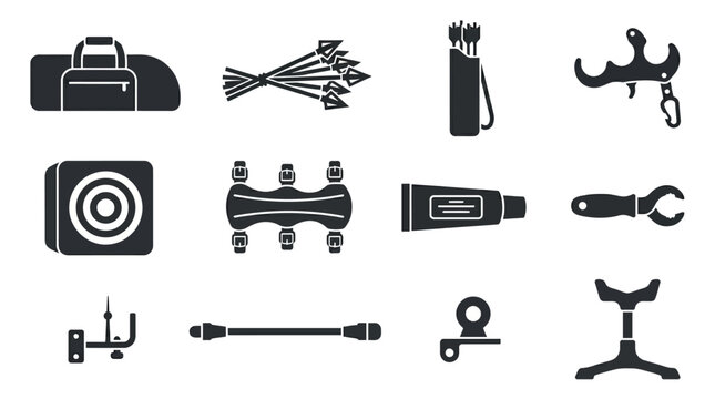 . Includes: crossbow case, broadhead arrows, quiver, bow release aid, arm guard, target block, bow string wax, arrow puller, sight pin, stabilizer, peep sight, bow stand.