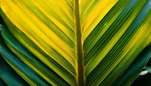 Yellow And Green Leaves Of A Mangrove Plant