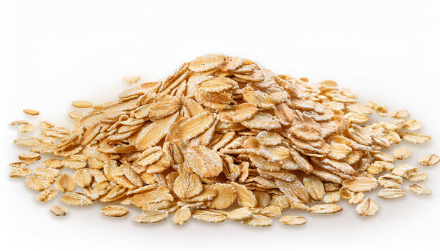 Oat Flakes Isolated On White Background Flakes For Oatmeal And Granola Image Of Oat Flakes For You Design