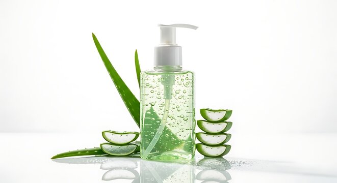 Refreshing Aloe Vera Gel Skincare Product with Organic Plant Extracts for Natural Hydration and Moisturizing Skin Treatment