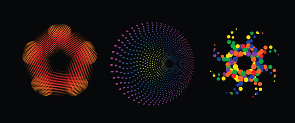 Cosmic Background with Glowing Circles, Fractal Energy Patterns and Vibrant Galaxy Light Rays for Modern Space Wallpaper Illustration © Pritom99