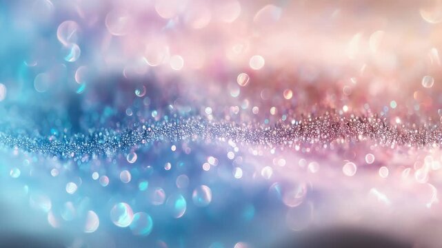 Pink and blue glitter bokeh background