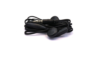 Fototapeta premium Headset Earphones with Mic Kit on white background