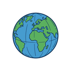 Obraz premium A simple hand drawn illustration of the planet Earth