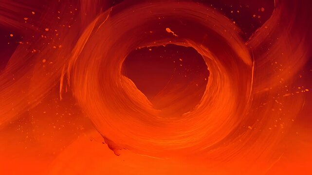 Scenic nature landscape theme with abstract fiery solar swirl