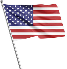 Fototapeta premium United states flag symbolizes patriotism with stars and stripes, suitable for fourth of july celebrations, patriotic events, and national holidays.