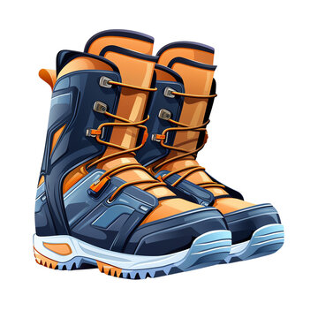 Modern snowboard boots or winter sports footwear gear