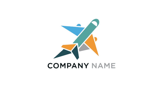Partial flat illustration of an abstract geometric logo element compos