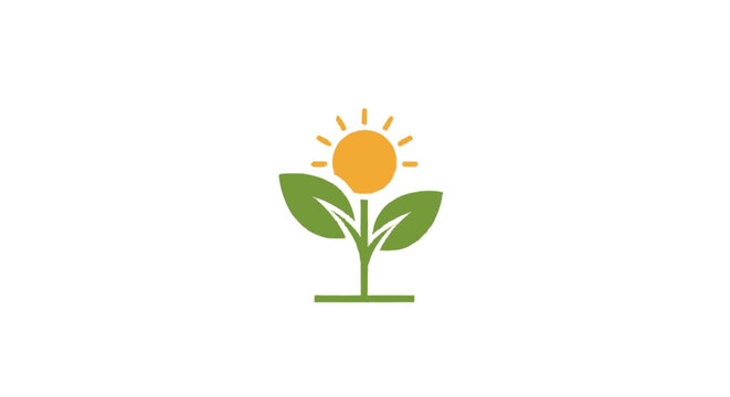 Partial minimalist flat illustration of a large curved green organic s