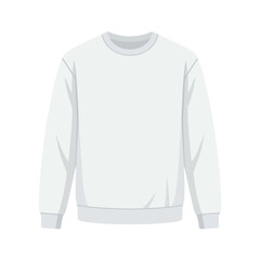 A minimalist white sweatshirt is displayed in clean studio lighting © laze