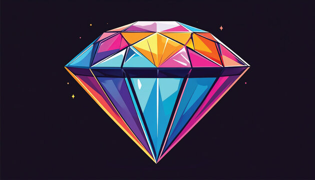 Colorful Diamond Gemstone Jewelry Object.