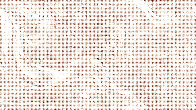 Abstract background, with a brown, and white halftone, dot pattern creating, fluid organic shapes, and a textured, vintage aesthetic effect