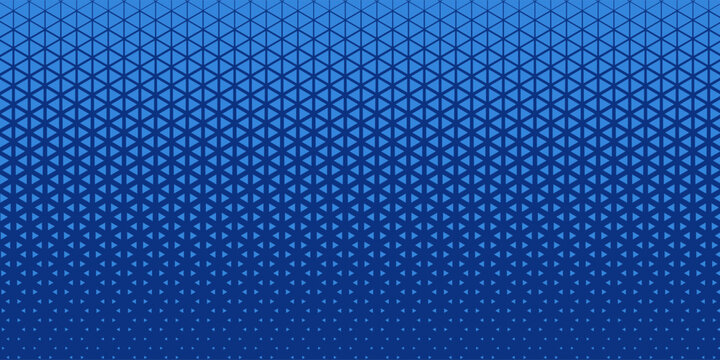 Triangles Halftone Pattern Vector Abstract Geometric Technology Background. Triangular Half Tone Texture. Minimal Style Dynamic Tech Wallpaper
