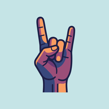 A colorful hand forms the on gesture, bold and playful
