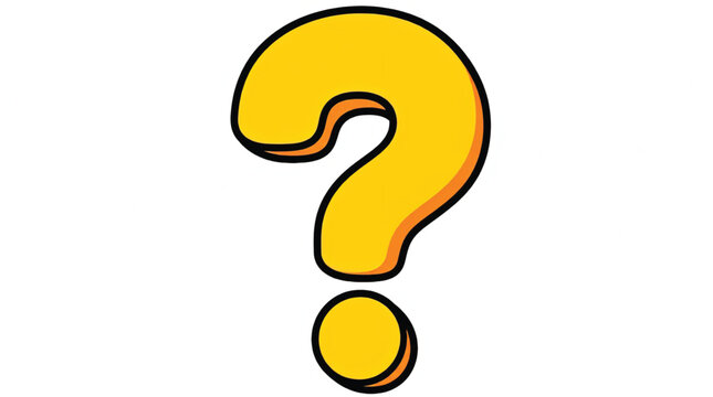 Large Yellow Question Mark Symbol.