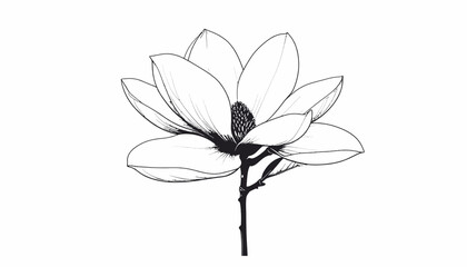 Detailed illustration of a magnolia flower. © Alfiah