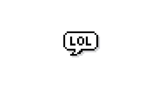 LOL animation with a transparent background, laughter icon, 4K video.
