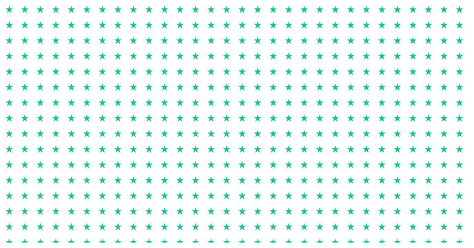 Teal stars pattern on white backdrop seamless turquoise celestial repeat background for stationery and textile design.