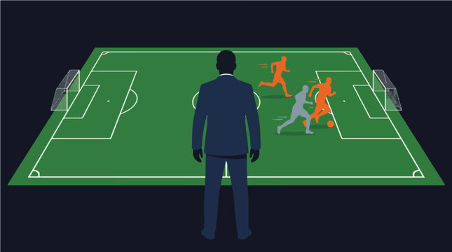 Football Coach Watching Counterattack Disaster Unfold from Touchline