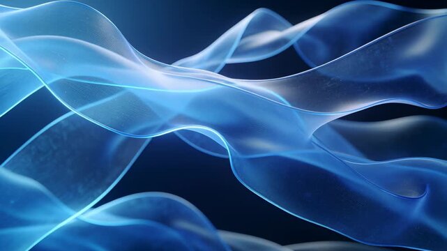 Shifting after frame 1 shift, translucent ribbons flowing across navy void, revealing cyan edges