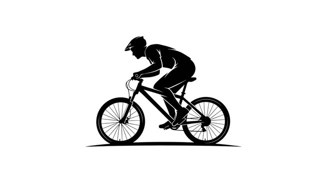 Man Riding a Bicycle Fast.