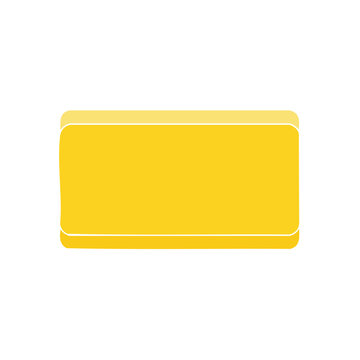 Yellow flat rectangle vector shape