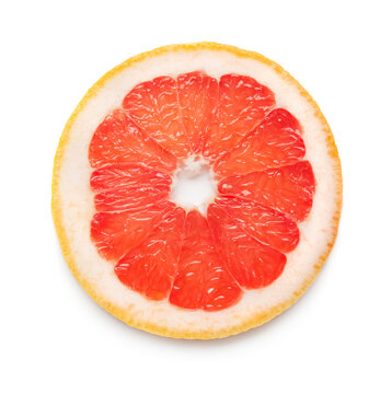 Pink ripe grapefruit slice