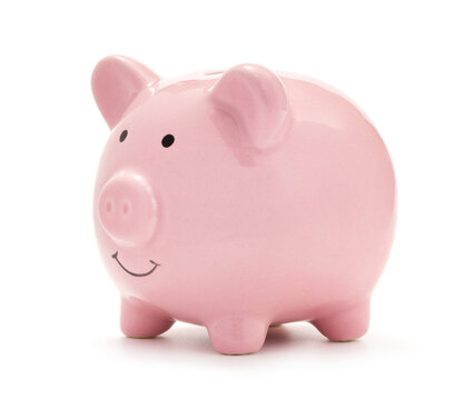 Pink piggy bank