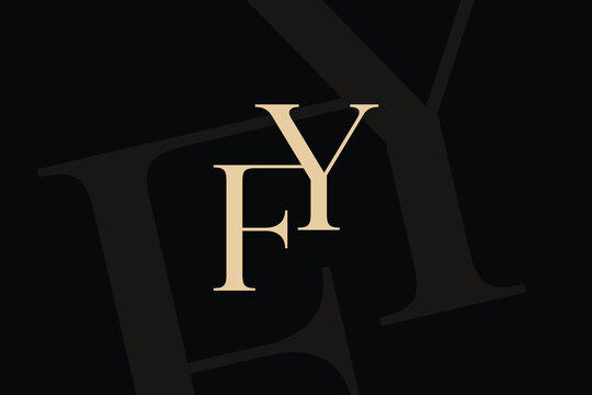 YF or FY letter logo icon design. Classic style luxury initials monogram.