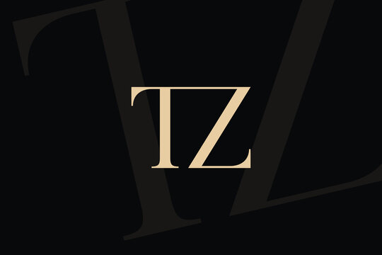 TZ or ZT letter logo icon design. Classic style luxury initials monogram.