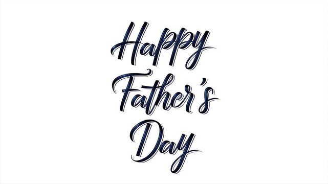 Happy Fathers Day Typography Animation Social Media PSD Template