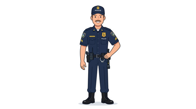 A cartoon illustration of a police officer.