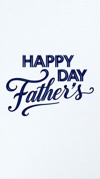 Happy Fathers Day Typography Animation Social Media PSD Template