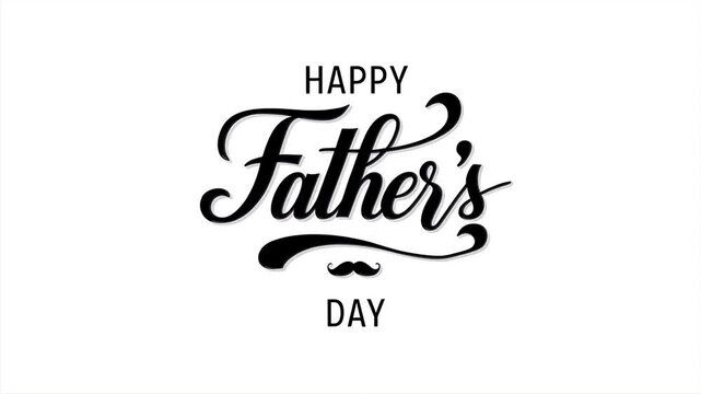 Happy Fathers Day Typography Animation Social Media PSD Template