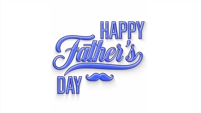 Happy Fathers Day Typography Animation Social Media PSD Template