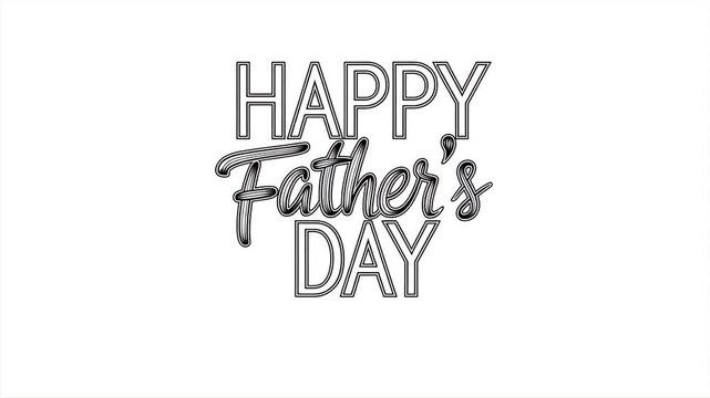 Happy Fathers Day Typography Animation Social Media PSD Template