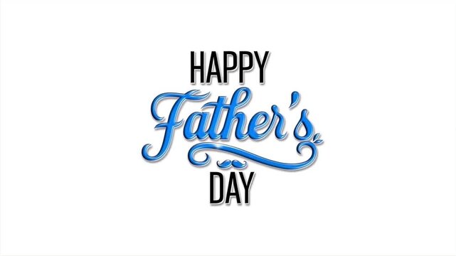Happy Fathers Day Typography Animation Social Media PSD Template