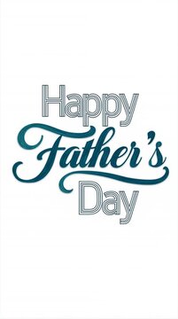 Happy Fathers Day Typography Animation Social Media PSD Template
