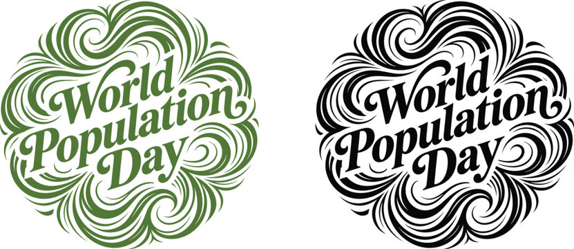 World population day graphic designs vector illustrations for awareness campaigns social media